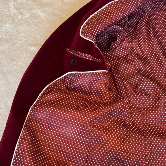 Marc Darcy London Wine Velvet Sophisticated Men's Blazer Size 40R EUC - Picture 11 of 16